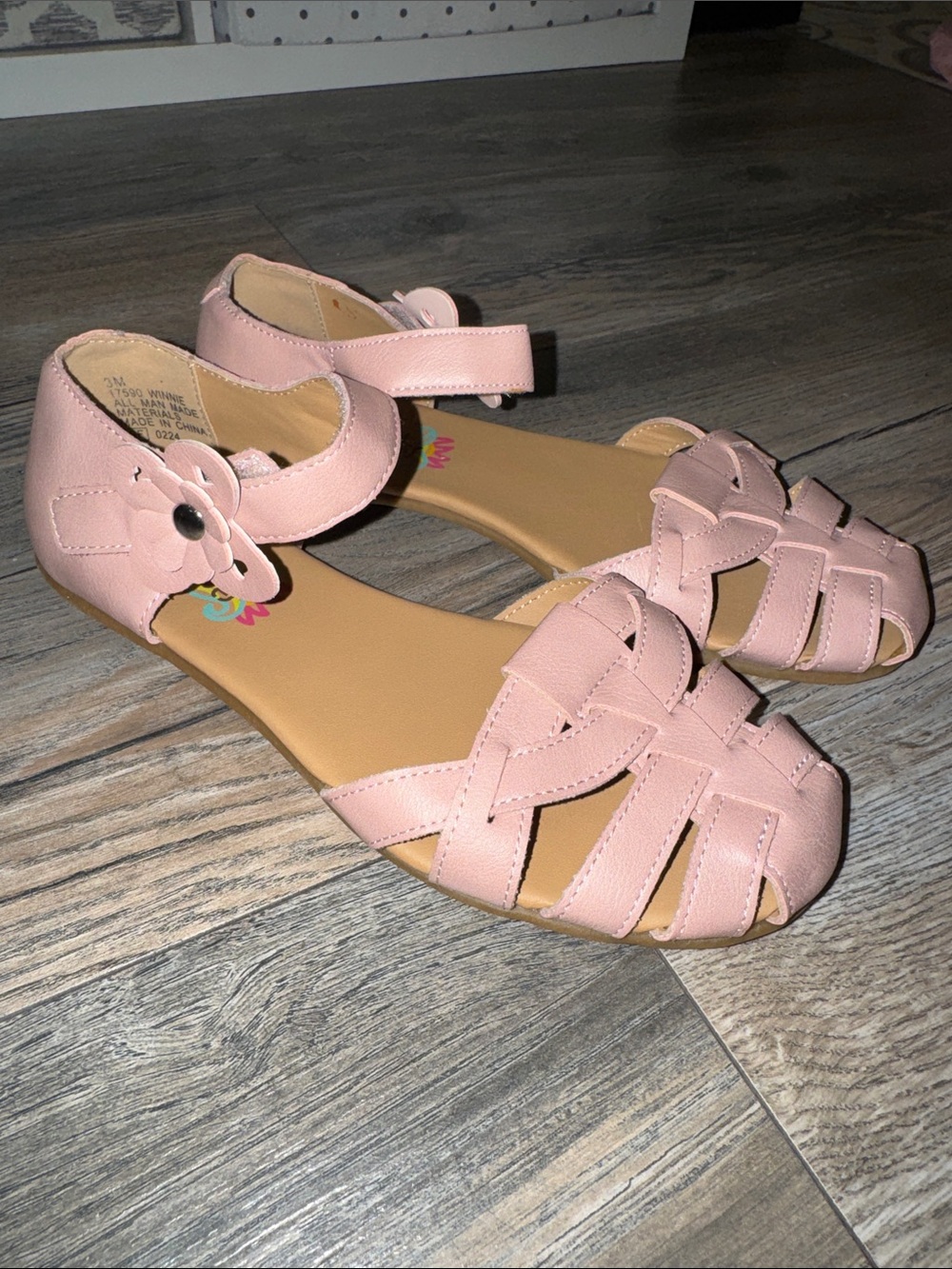 Rachel Shoes Winnie Rose Braided Sandals Sz 3Y